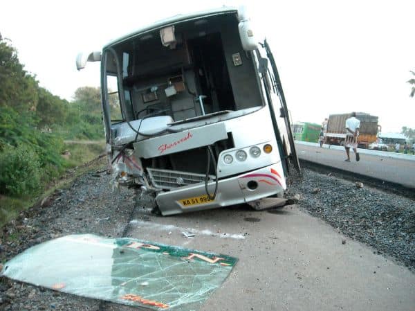 40 Injured as Bus Falls from Bridge in Andhra Pradesh